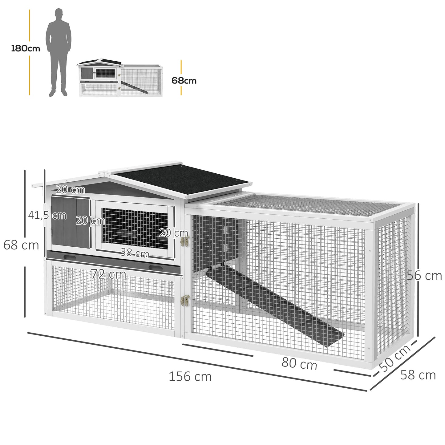 Kleintierstall Kleintierkäfig Kleintierhaus Mit Asphaltdach Tannenholz