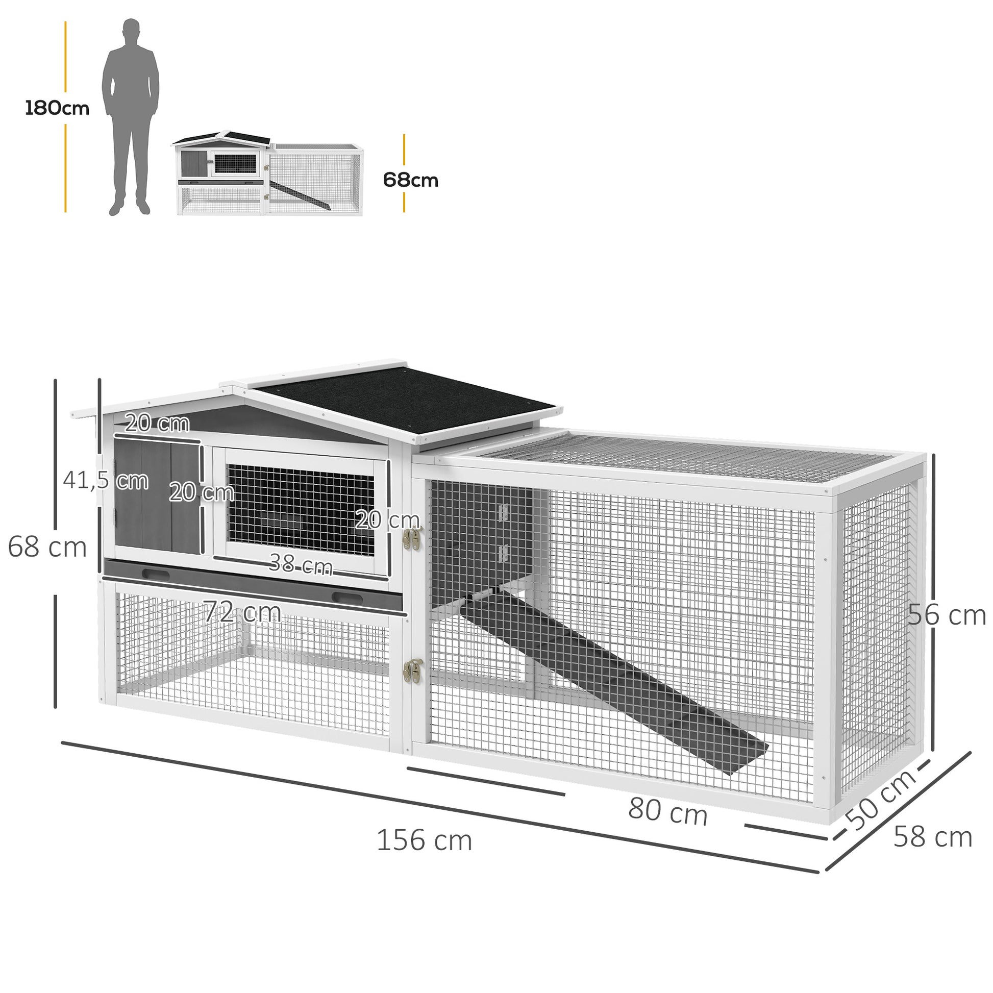 Kleintierstall Kleintierkäfig Kleintierhaus Mit Asphaltdach Tannenholz