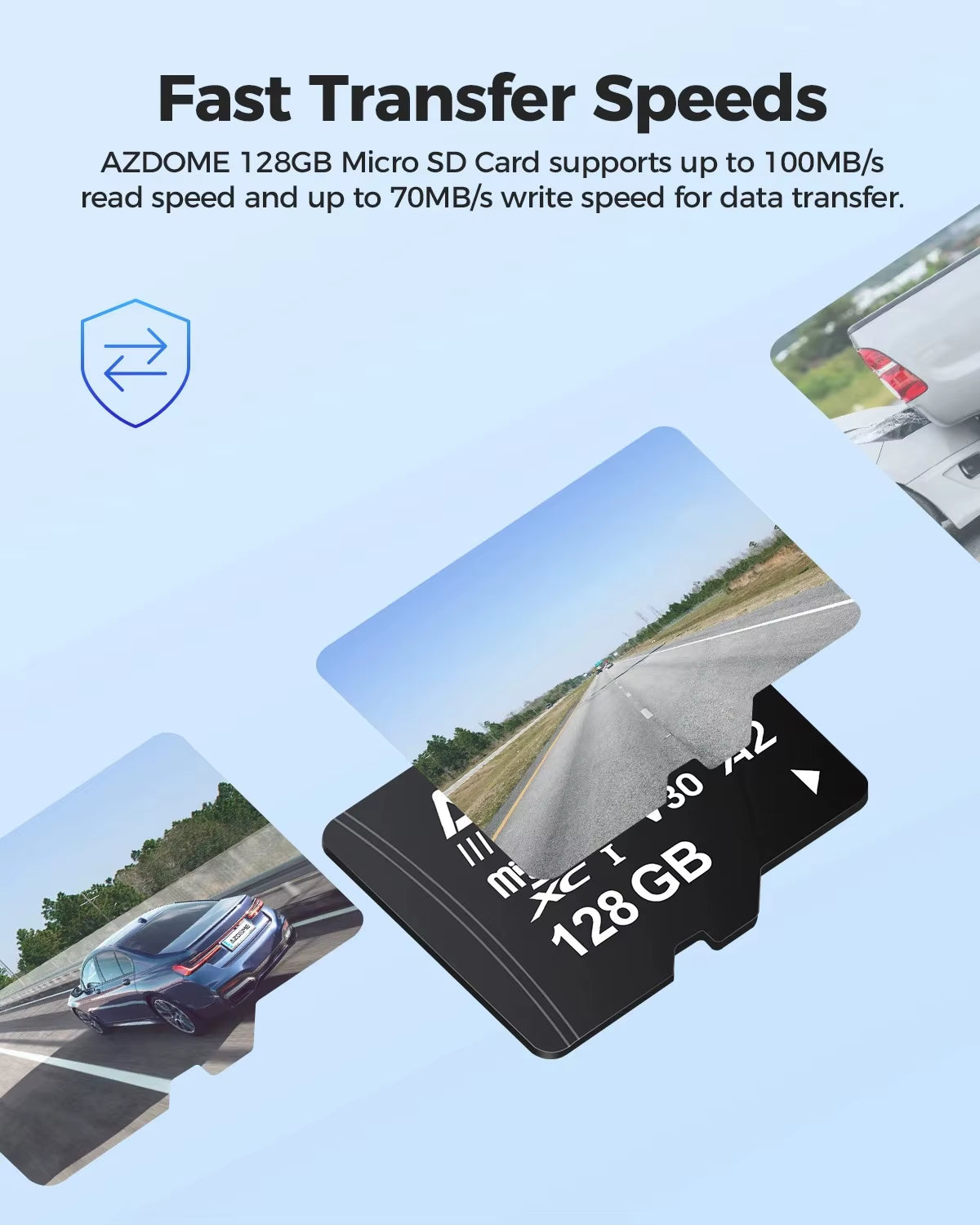 Original Flash Micro SD Card 64GB 128GB 256GB High Speed Memory Card USH-3 TF Card for  Car Dash Cam Adapters Class 10