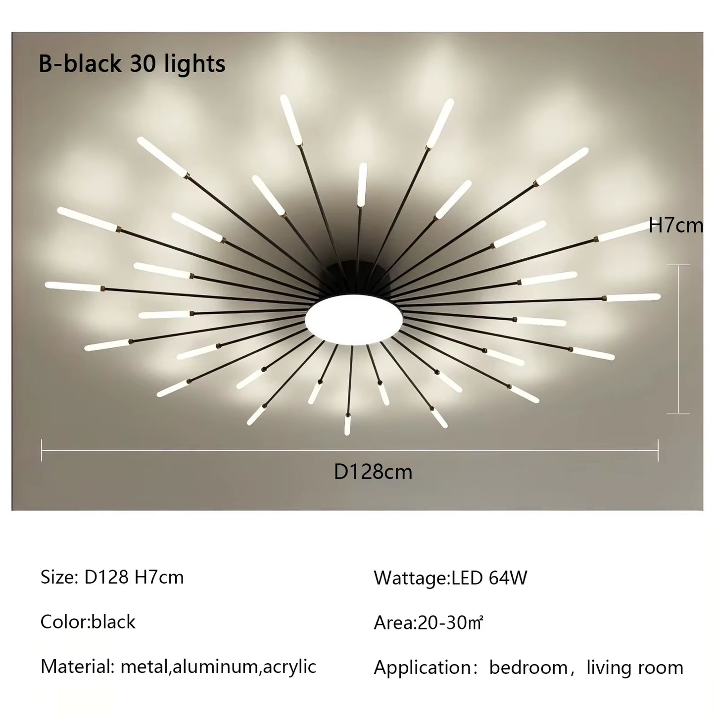 Modern Creativity Fireworks Led Ceiling Lights Living Dining Room Ceiling Chandeliers Lighting Bedroom Luster Lamps Luminaire
