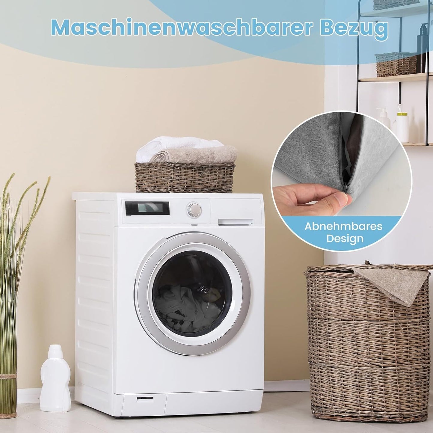 7 Tlg. Orthopädisch Keilkissen Set Lesekissen Bettkeilkissen Bezug Stützkissen