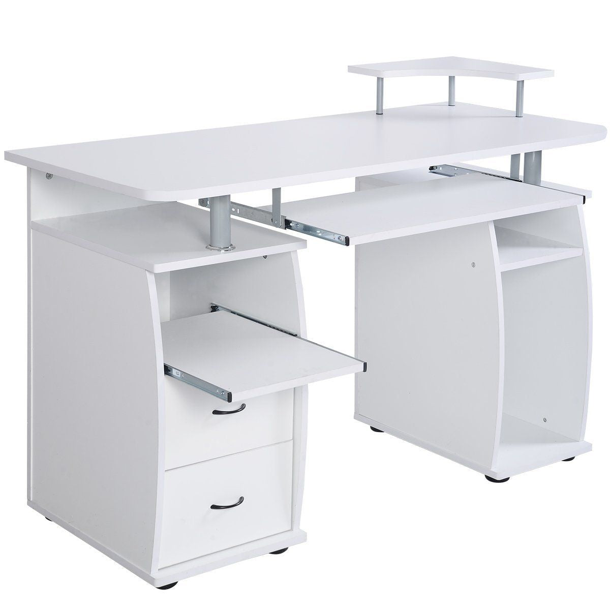 Schreibtisch Computertisch Bürotisch Mit Druckerablage Tastaturauszug