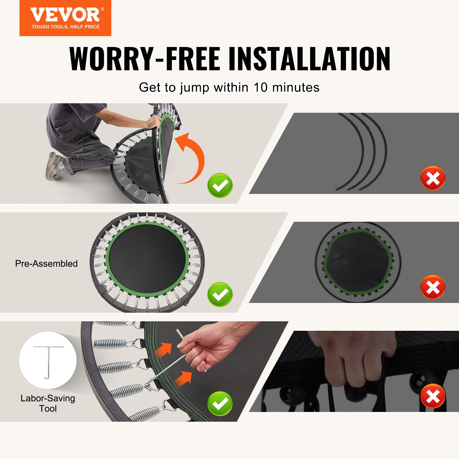 VEVOR Fitness-Trampo