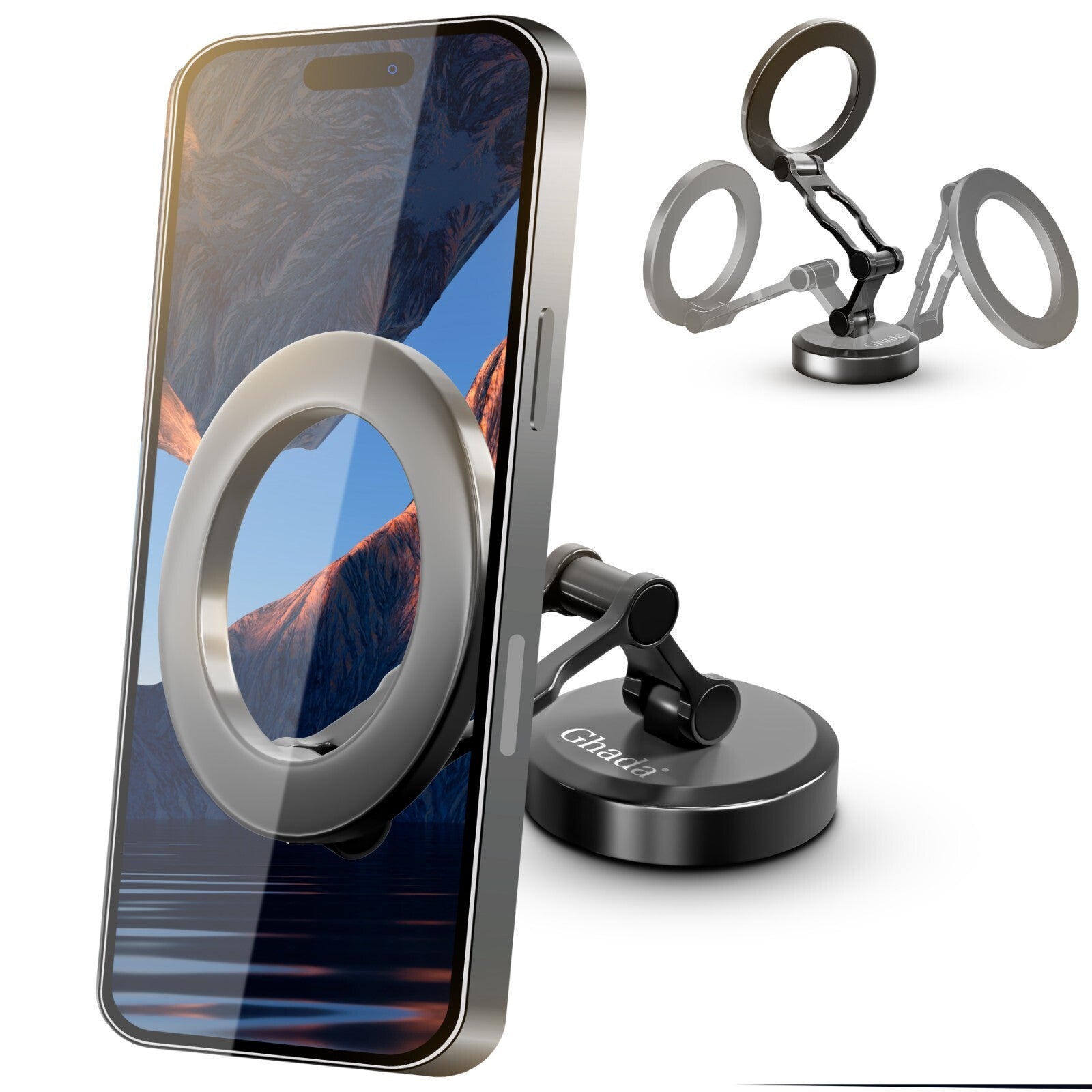 Auto Handyhalterung Magnet 360° Amaturenbrett Universal Smartphone Handy Halter