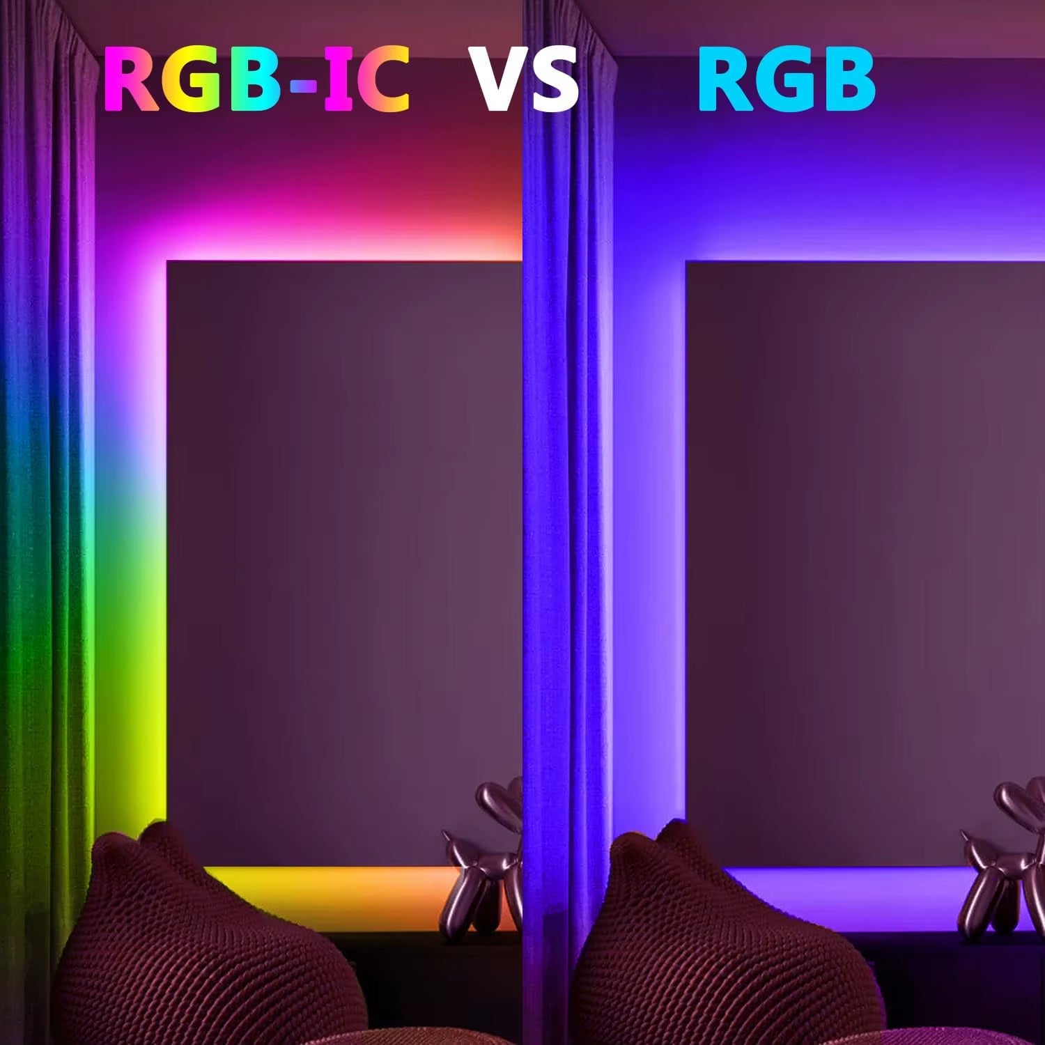 Tuya Smart WIFI RGBIC LED Strip Light Tape Addressable WS2811 IC Flexible RGB Neon LED Light USB APP Control for Alexa Google