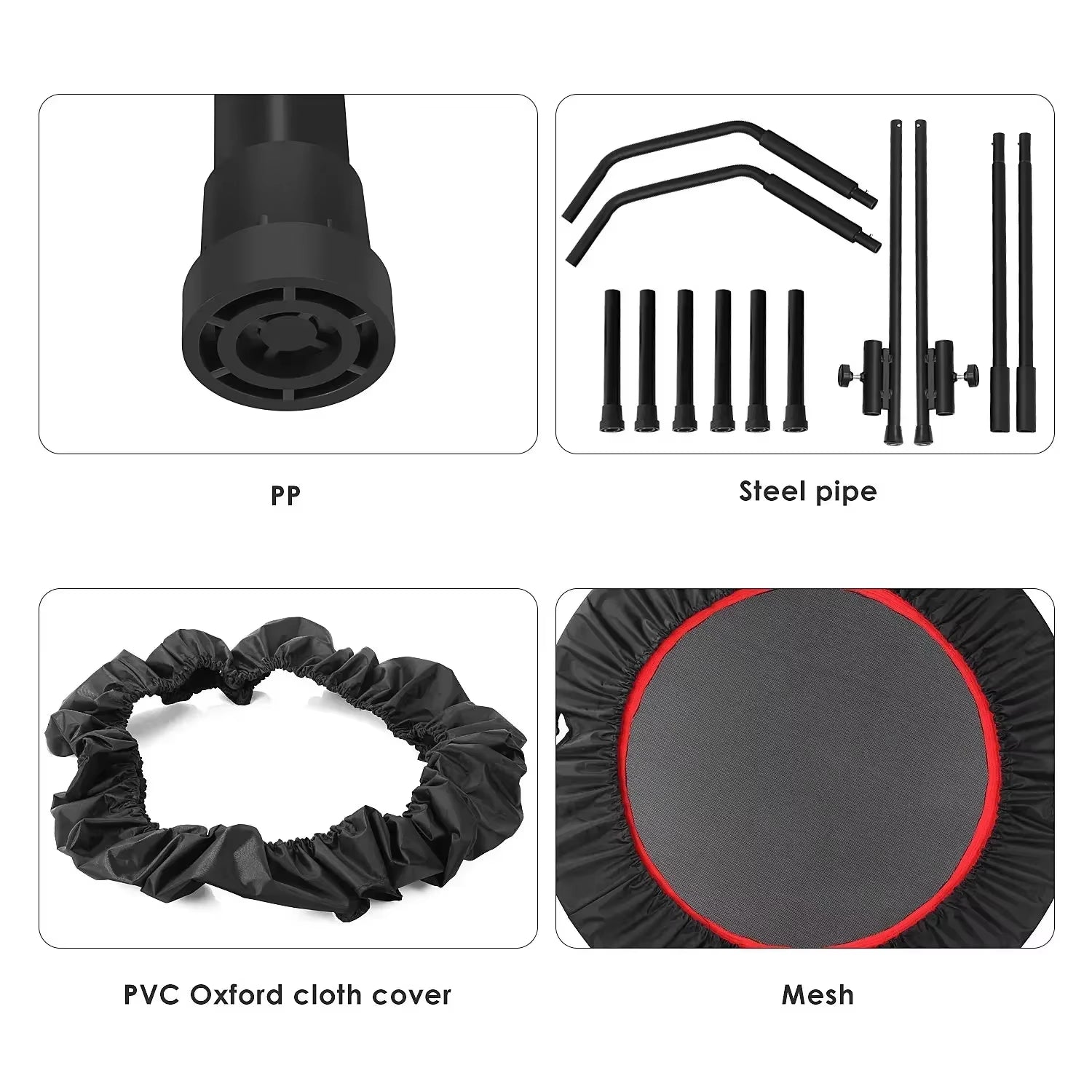 Fitness Trampoline Leisure Trampoline Home Workout Trampoline Indoor Outdoor Aerobics Training Belt for Adults Children