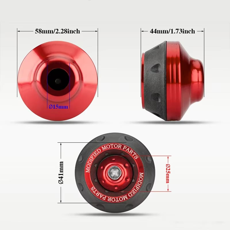 4Pcs Universal Motorcycle Wheel Protection Crash Pad Motorbike Crash Protectors Alloy Motocross Falling Front Fork Slider Cups