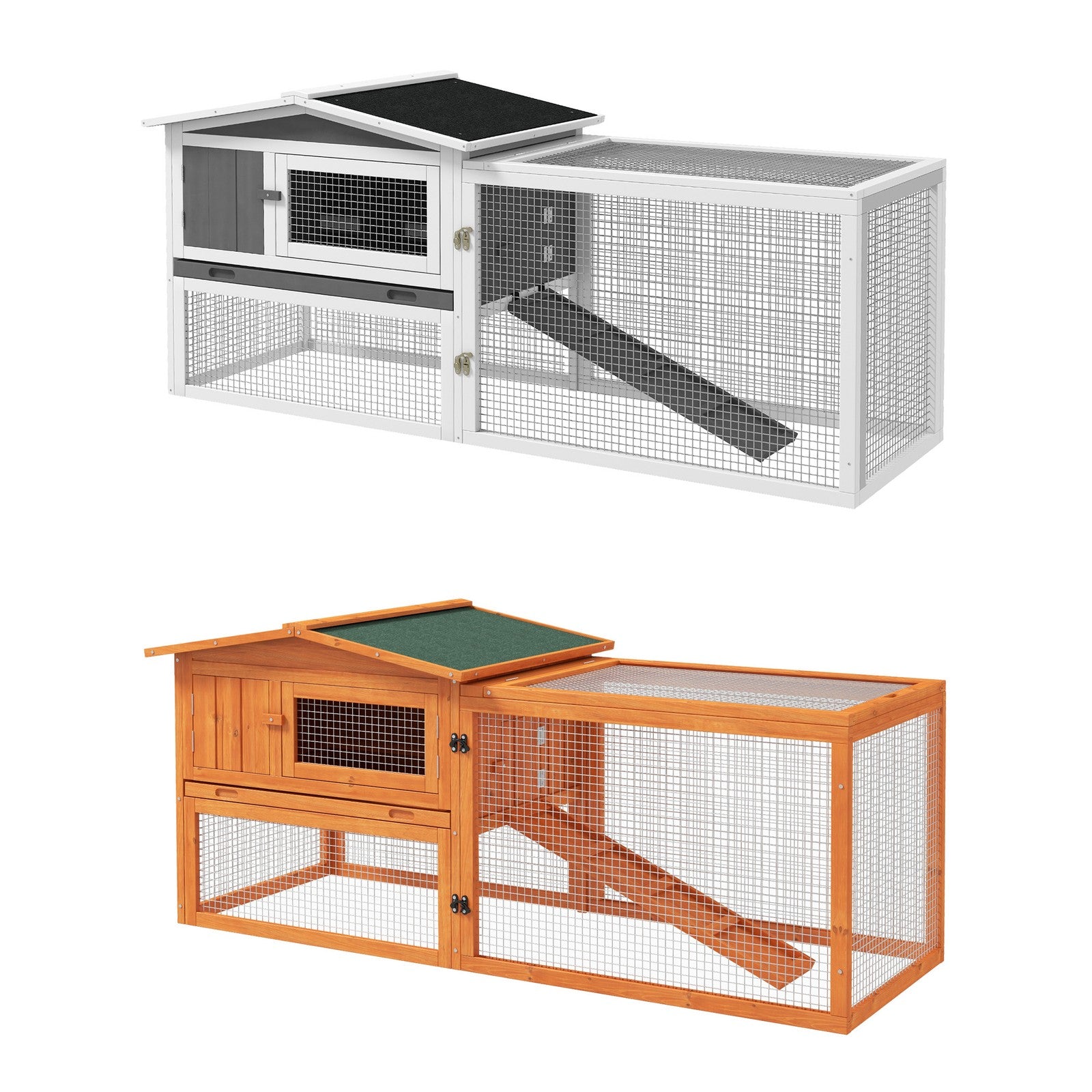 Kleintierstall Kleintierkäfig Kleintierhaus Mit Asphaltdach Tannenholz