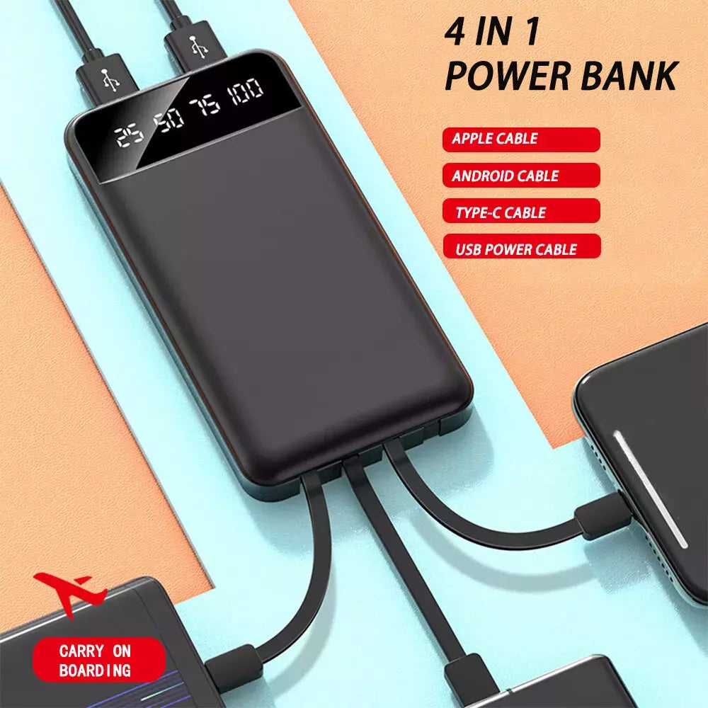 10000Mah Powerbank Externer Batterie Ladegerät Zusatzakku 2USB Für Alle Handy DE