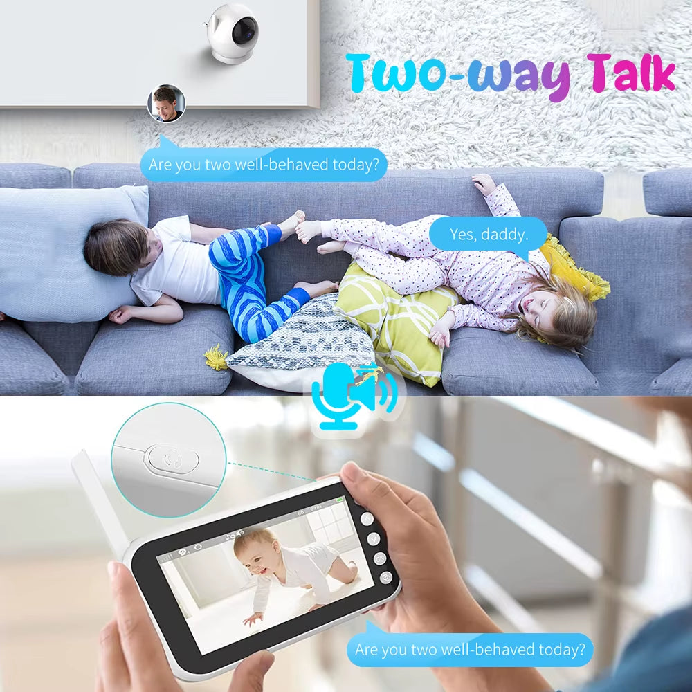 Baby Monitor with Long Battery Life 4.3 Inch Screen Video Baby Monitor with Camera and Audio 1000Ft Long Rang Auto Night Vision