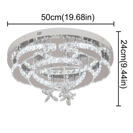 Luxury K9 Crystal Chandelier Modern Ceiling Lamp Led Living Dining Room Decor Pendant Light Dimmable Lustre Home