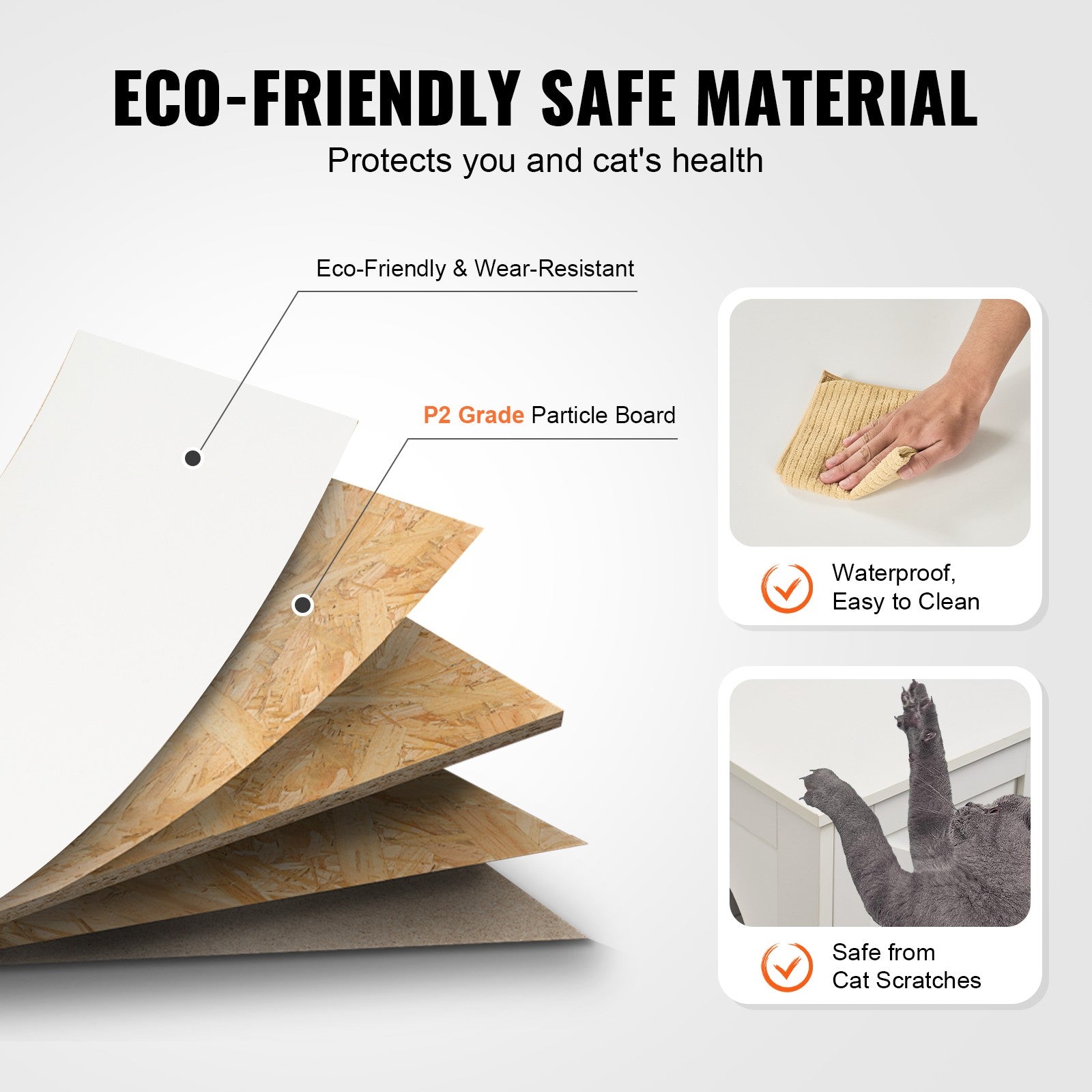 Katzentoilette Katzenklo Schrank Katzenschrank 1,19X0,46X0,5M Weiß