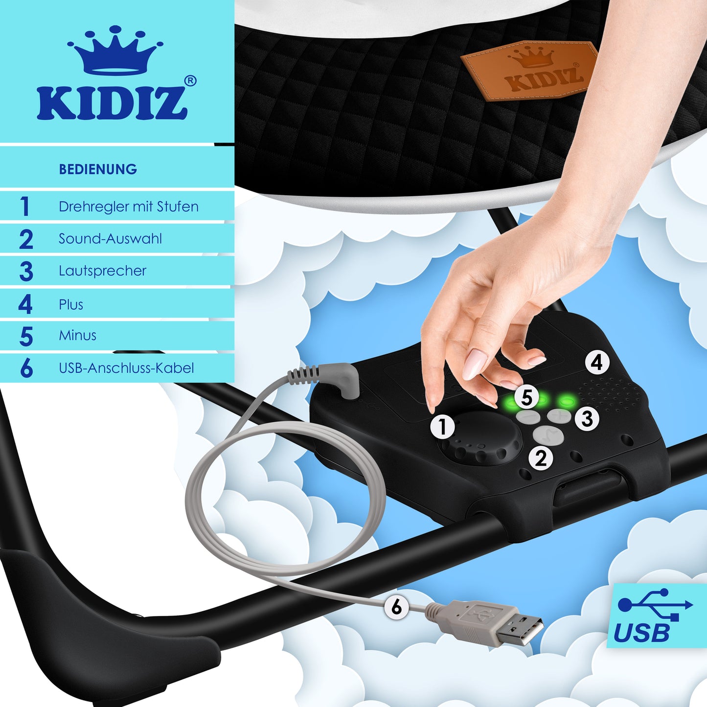 KIDIZ® Babywippe Schaukelwippe Babyschaukel Spielbogen Babywiege Liege Wippe