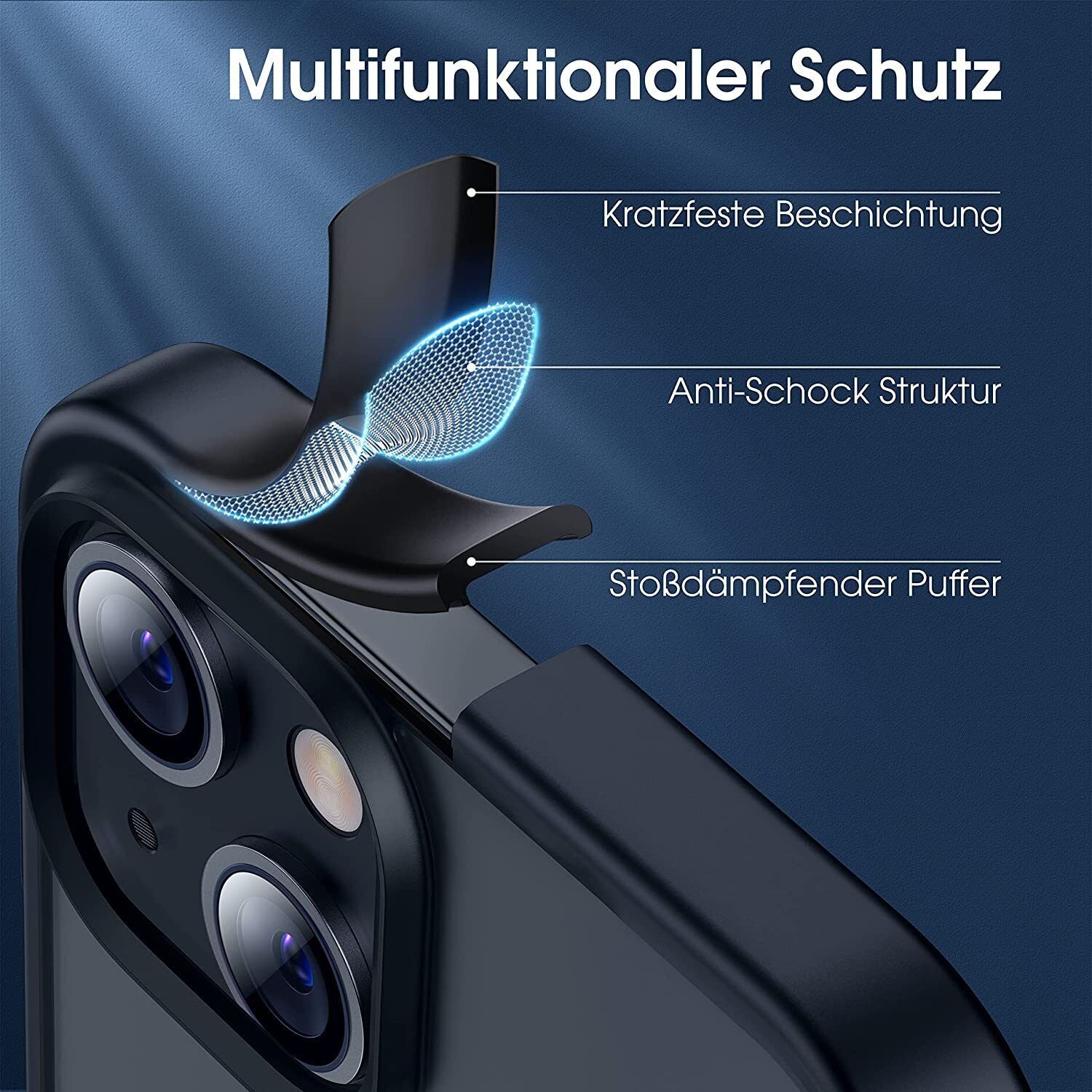 Hülle Für Iphone 15 14 13 12 11 Pro Max TPU Handy Case Display Kamera Schutz
