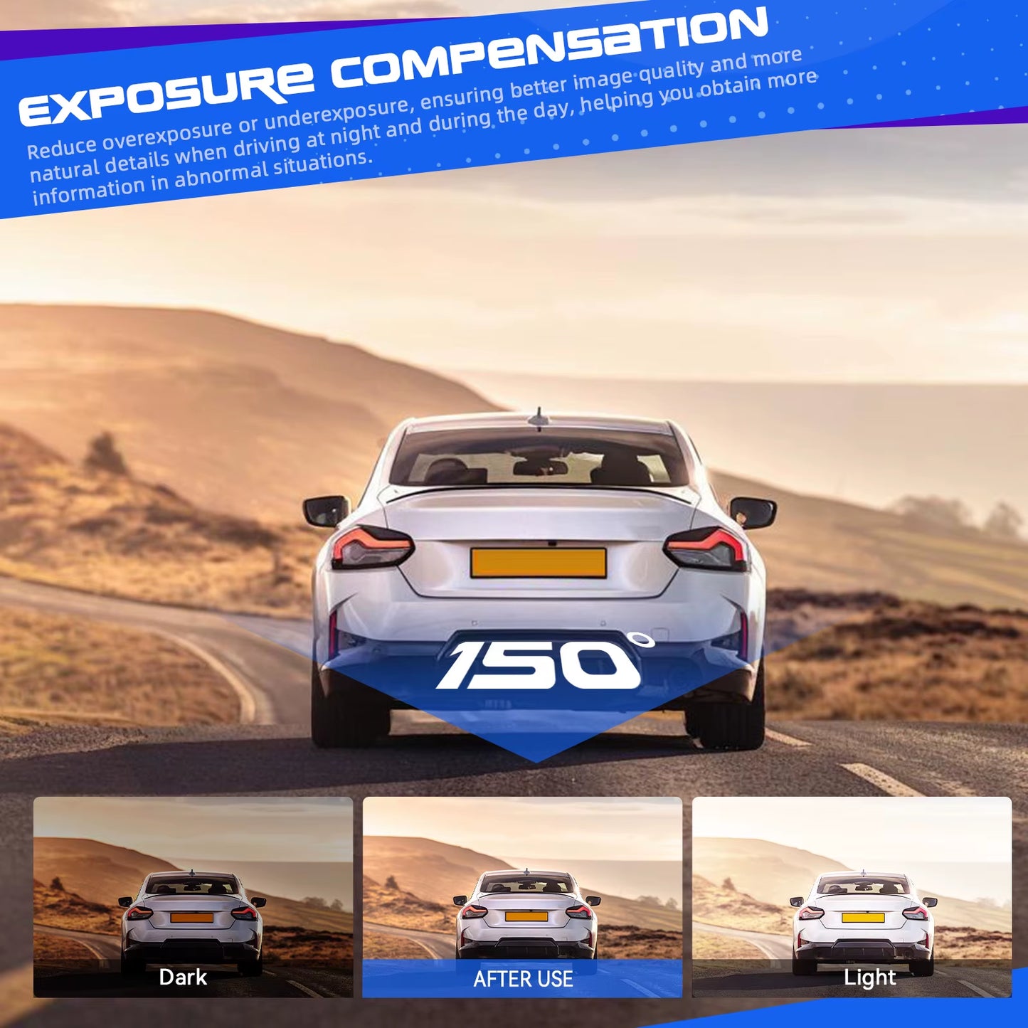 3Inch 2K Car Dash Cam Car DVR 4 Lenses Recorder Driving Recorder with Gravity Sensor Night Vision Motion Detection