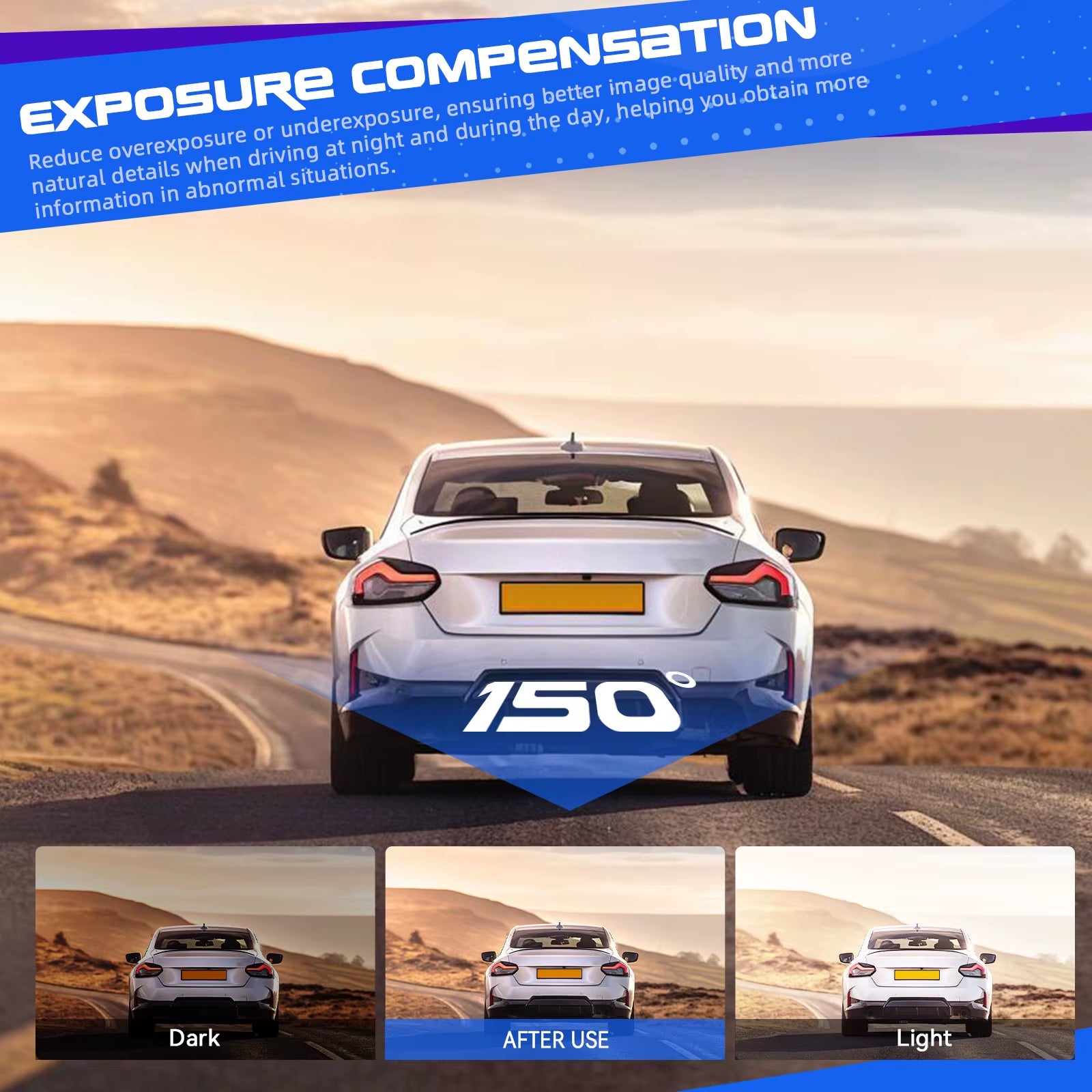 3Inch 2K Car Dash Cam Car DVR 4 Lenses Recorder Driving Recorder with Gravity Sensor Night Vision Motion Detection