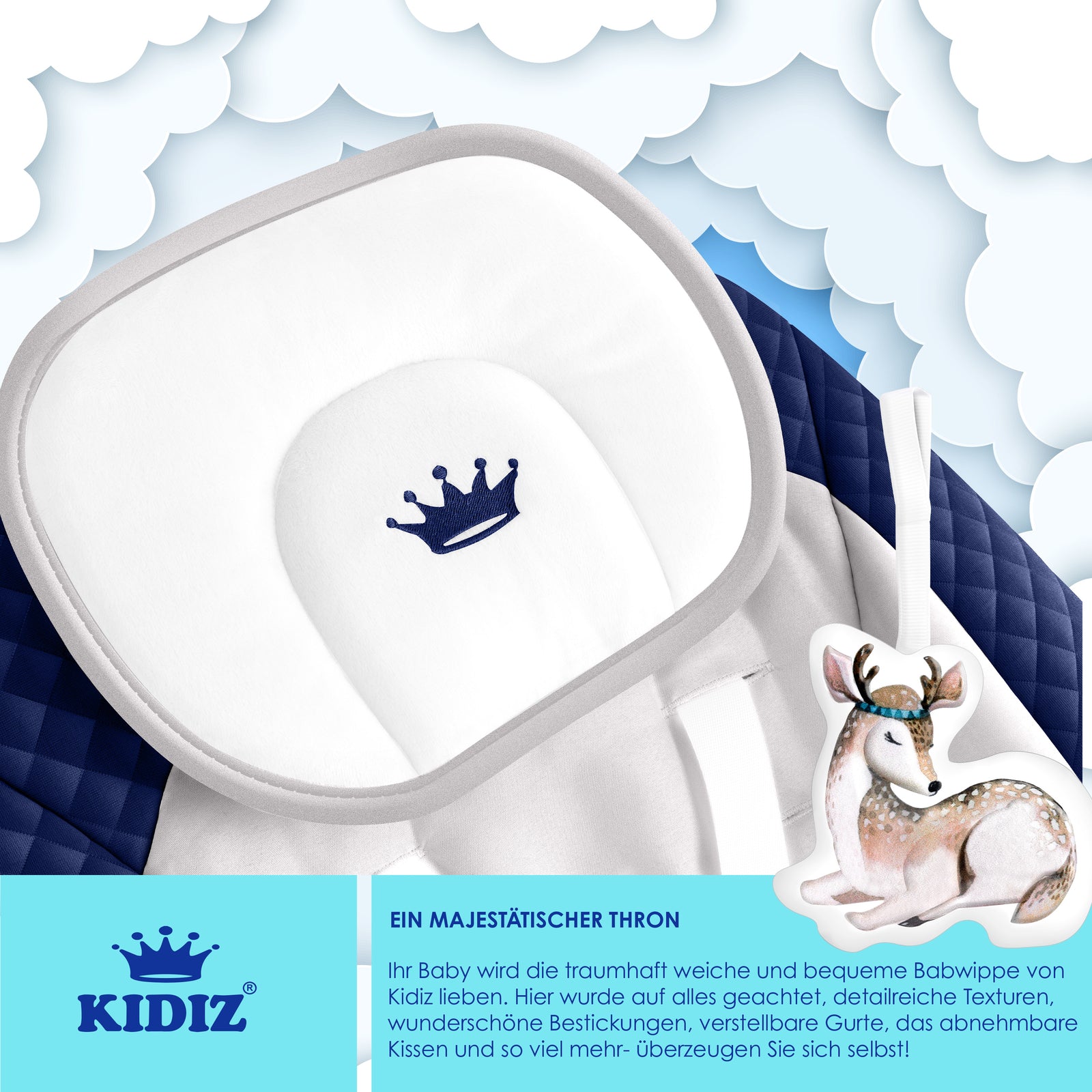 KIDIZ® Babywippe Schaukelwippe Babyschaukel Spielbogen Babywiege Liege Wippe