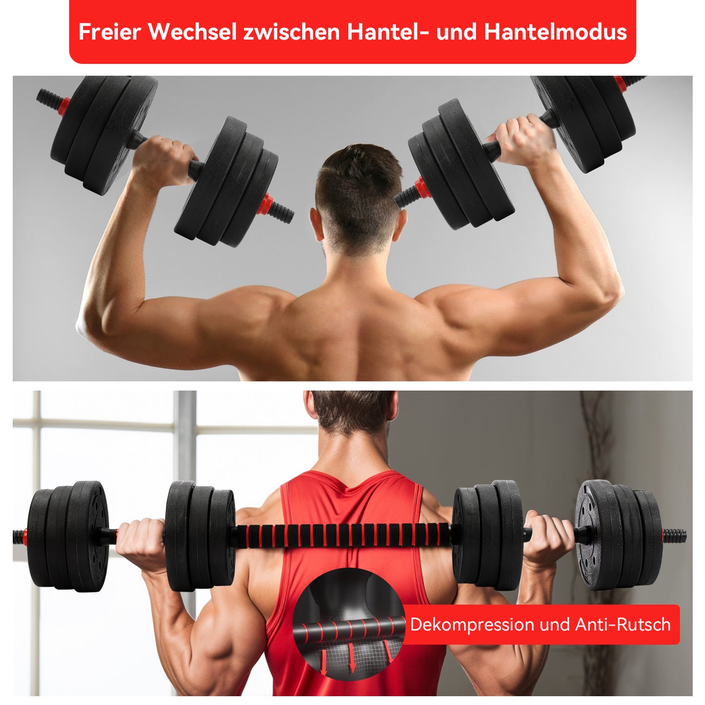 Hantelset 30 Kg Kurzhanteln Langhantel Set Hantel Hantelscheiben Krafttraining