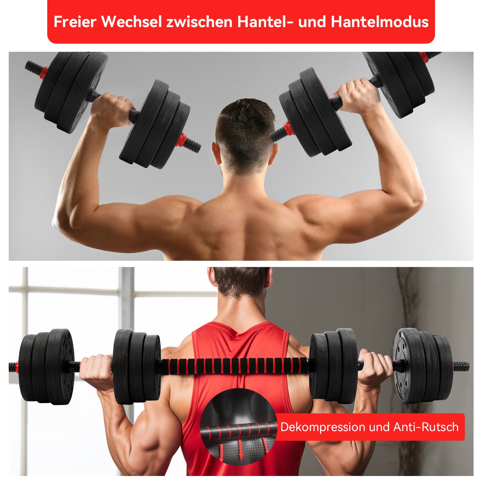 Hantelset 30 Kg Kurzhanteln Langhantel Set Hantel Hantelscheiben Krafttraining