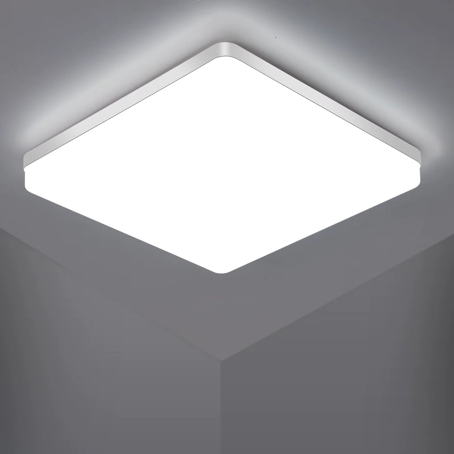 48W Square LED Ceiling Light, 5400LM LED Ceiling Lamp,Ip44 6500K LED Ceiling Light, Ceiling Light Fixture Applicable to Bathroom