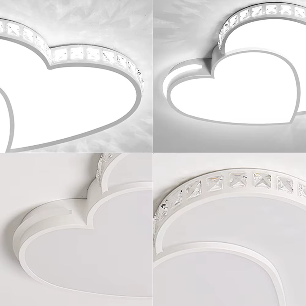 LOYALHEARTDY Modern LED Ceiling Light Romantic Heart Shape Chandelier Fixture Lamp Acrylic Pendant Lamp