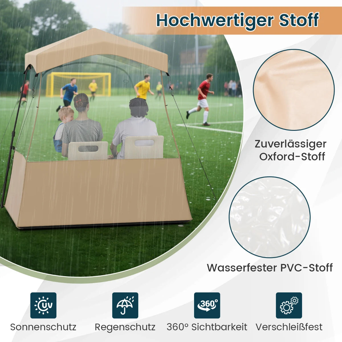 Sportzelt Transparentes Zelt Mit Klarer Sicht & Robustes Gestell & Tragetasche 183 X 135 X 175 Cm
