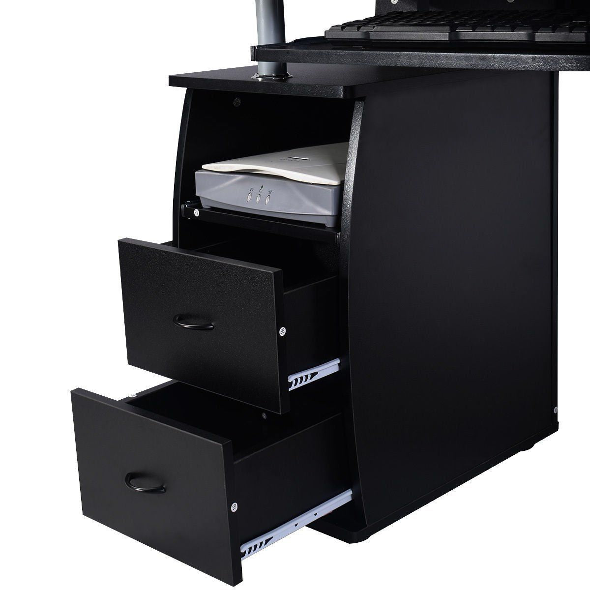 Schreibtisch Computertisch Bürotisch Mit Druckerablage Tastaturauszug