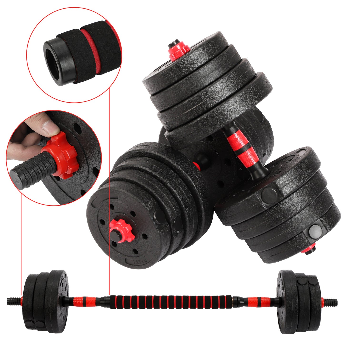 Hantelset 30 Kg Kurzhanteln Langhantel Set Hantel Hantelscheiben Krafttraining