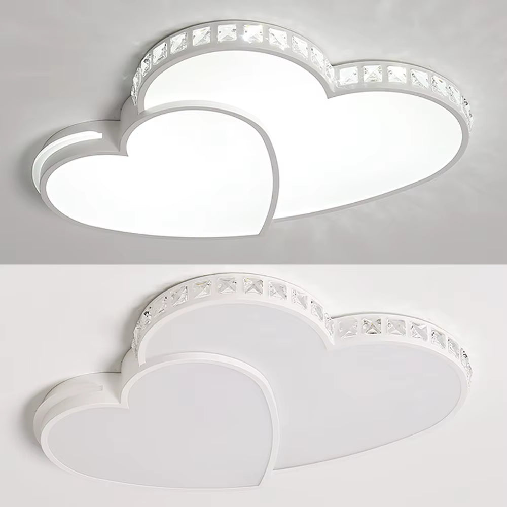 LOYALHEARTDY Modern LED Ceiling Light Romantic Heart Shape Chandelier Fixture Lamp Acrylic Pendant Lamp
