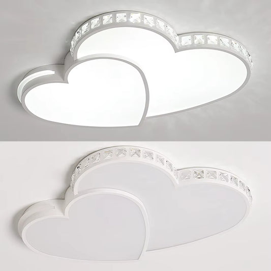 LOYALHEARTDY Modern LED Ceiling Light Romantic Heart Shape Chandelier Fixture Lamp Acrylic Pendant Lamp