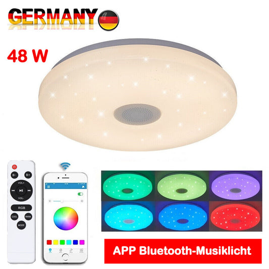 48W Mit Fernbedienung LED Deckenleuchte Dimmbar Deckenlampe Wohnzimmer Badlampe