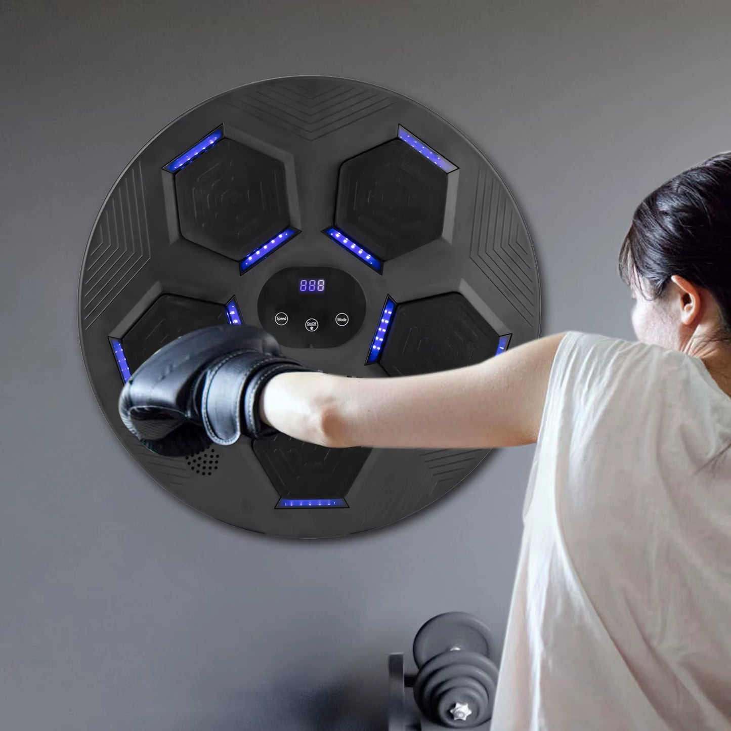 200Kg Load Capacity Music Boxing Target ABS/PU Material 40 * 6.5Cm Size 2.35Kg Weight 1800Mah Battery Bluetooth Punching Bag