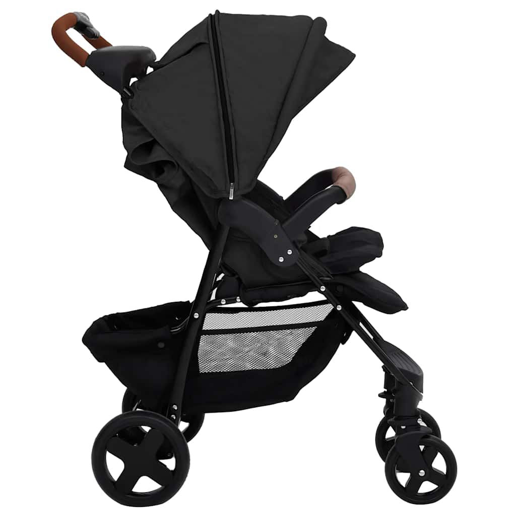 3-In-1 Kinderwagen Anthrazit Stahl