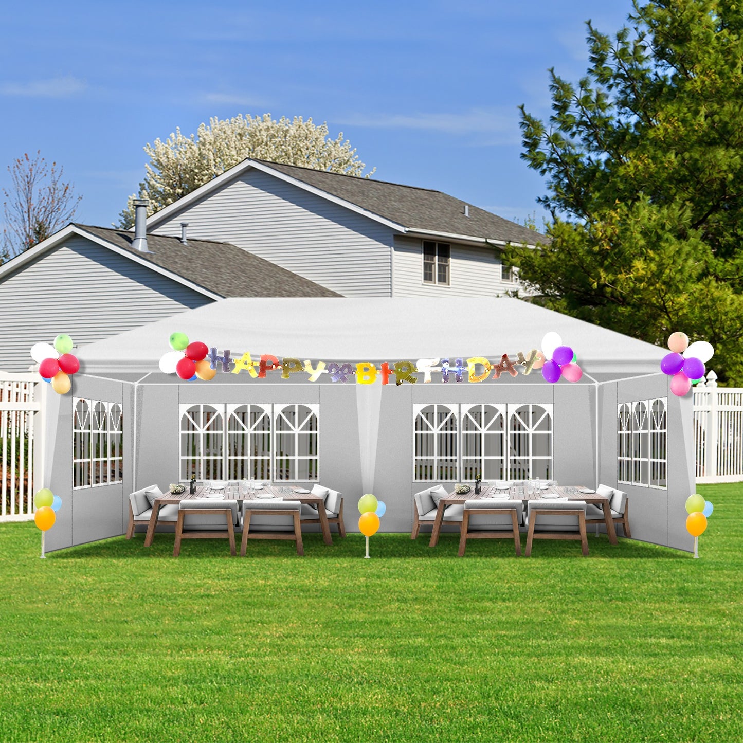 3X6M Gartenpavillon Partyzelt Bierzelt Gartenzelt Pavillon Campingzelt UV Schutz