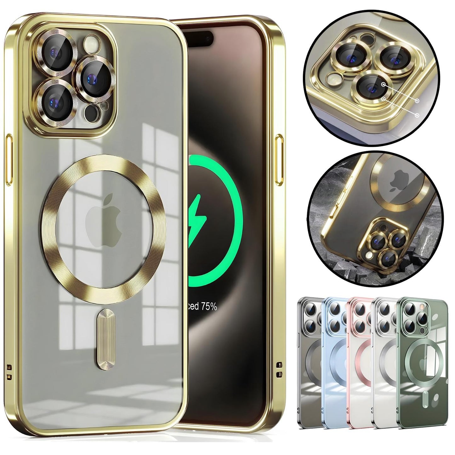 Magsafe Hülle Für Iphone 16 15 14 13 12 Pro Max Kamera Schutz Hülle Magnet Case