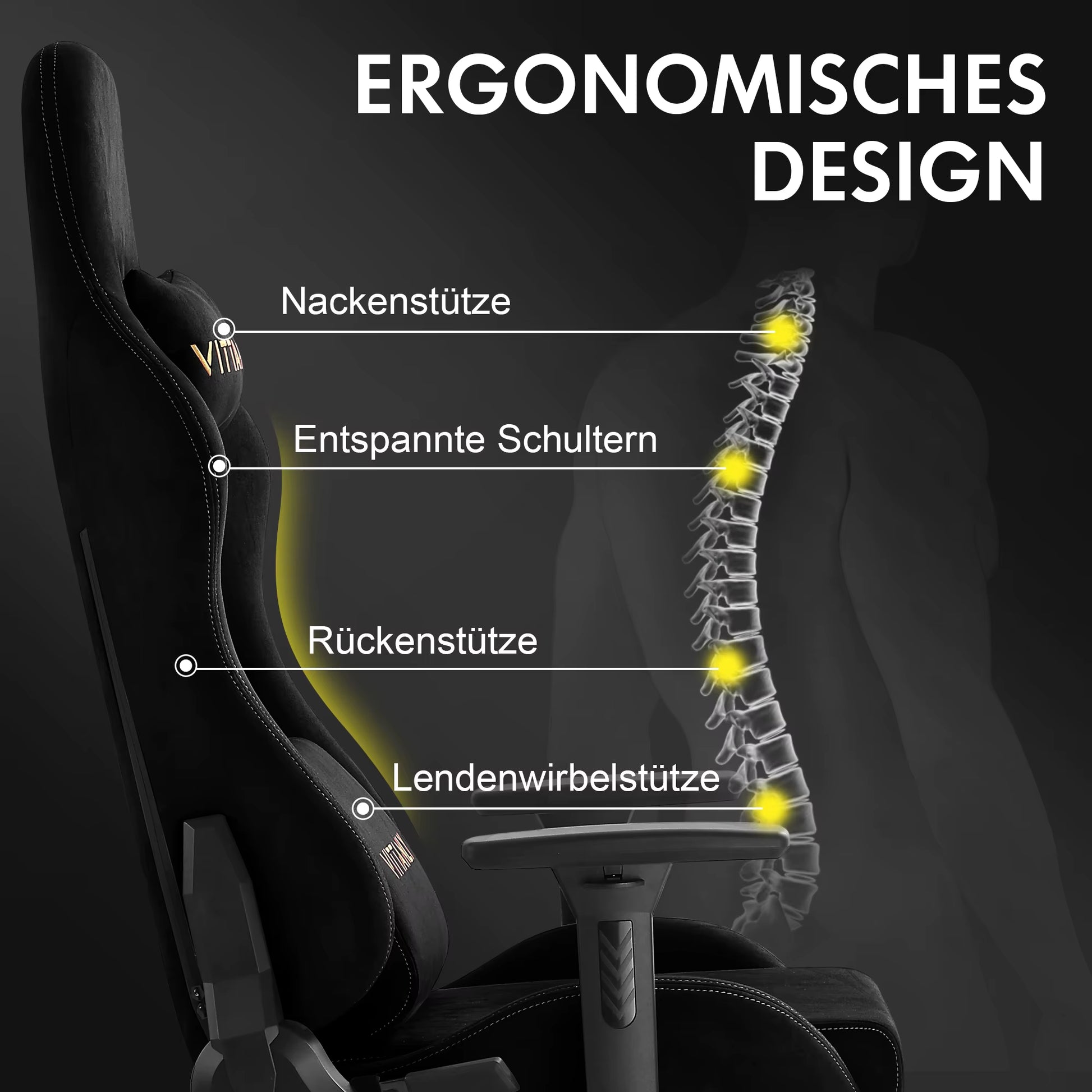 Brand Gaming Chair Luxurious Breathable Faux Suede Office Chair Gaming Chair with Footrest Chair Headrest Ergonomic Game Chair