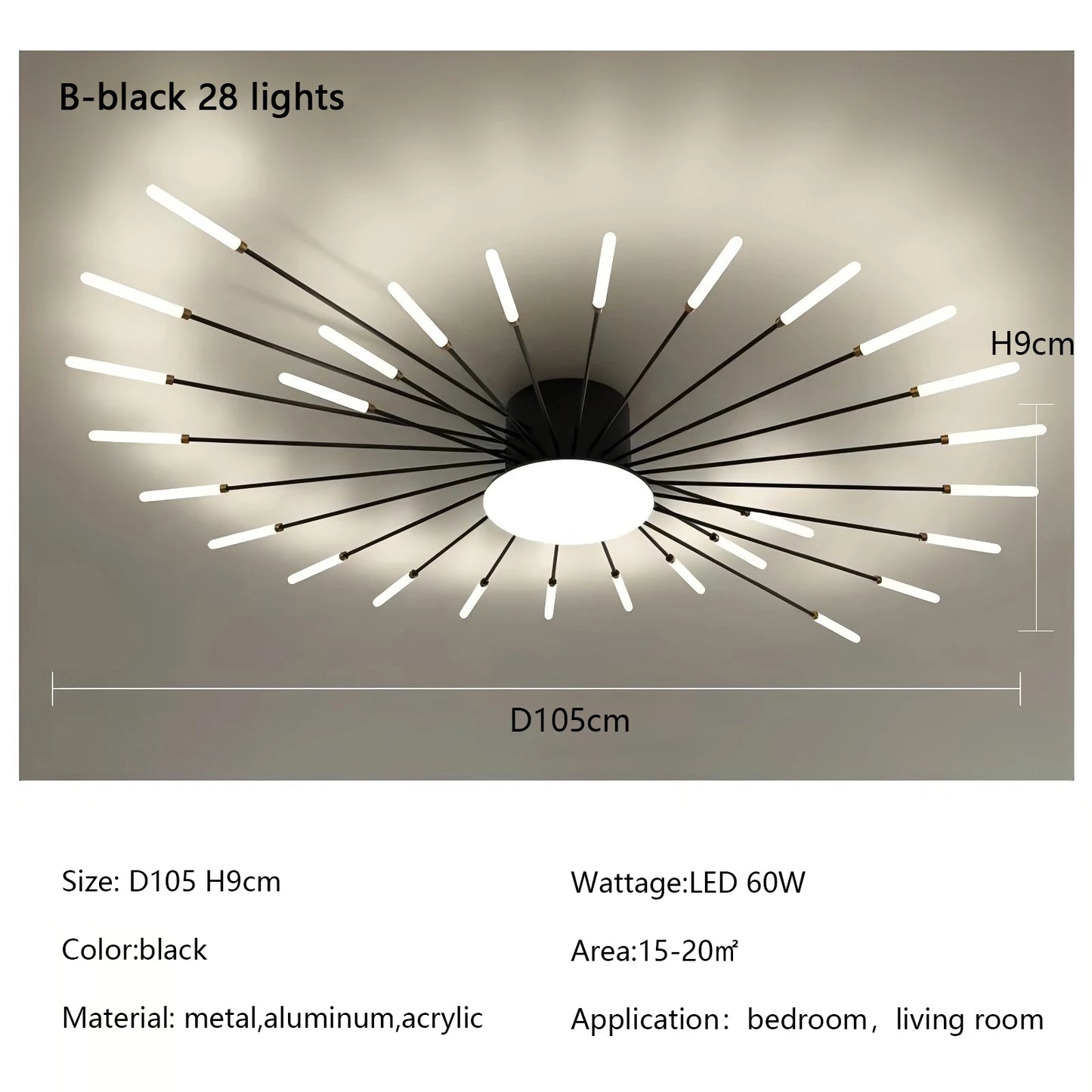 Modern Creativity Fireworks Led Ceiling Lights Living Dining Room Ceiling Chandeliers Lighting Bedroom Luster Lamps Luminaire