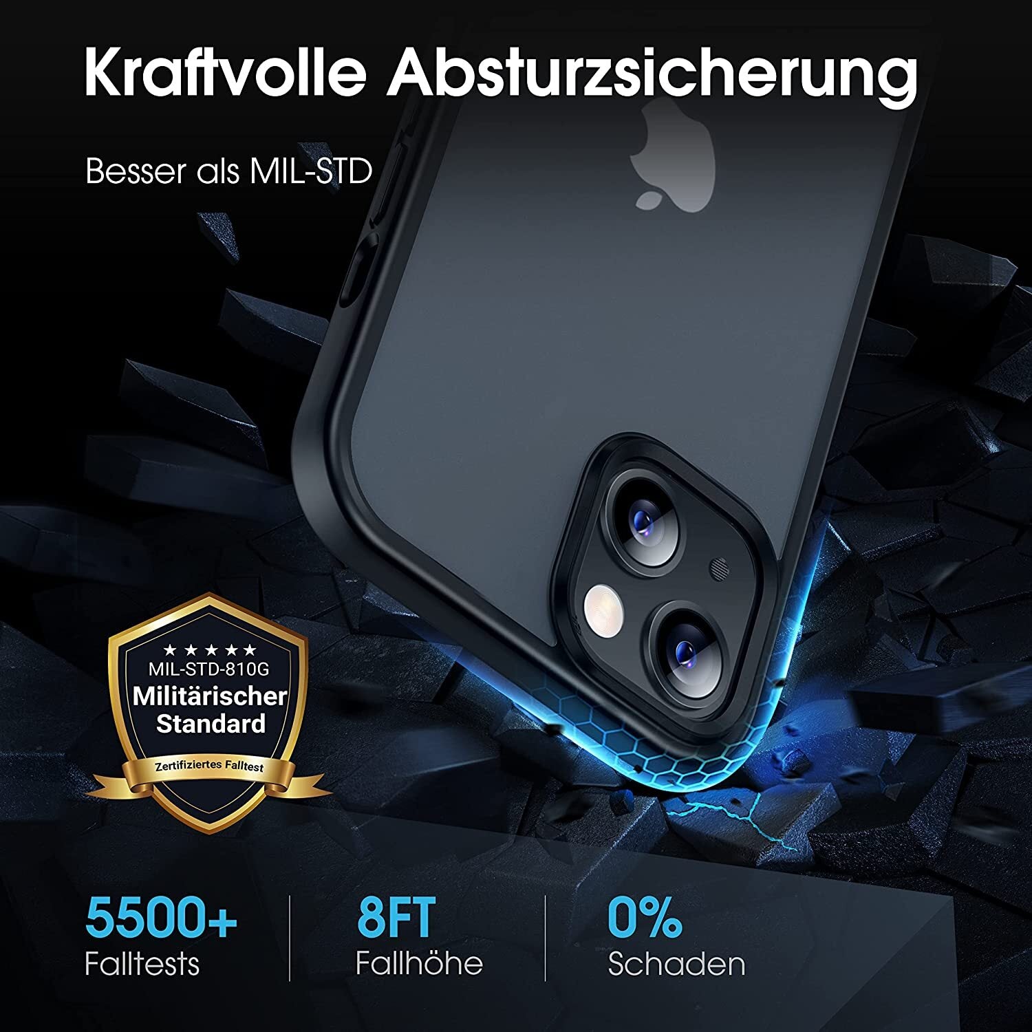 Hülle Für Iphone 15 14 13 12 11 Pro Max TPU Handy Case Display Kamera Schutz