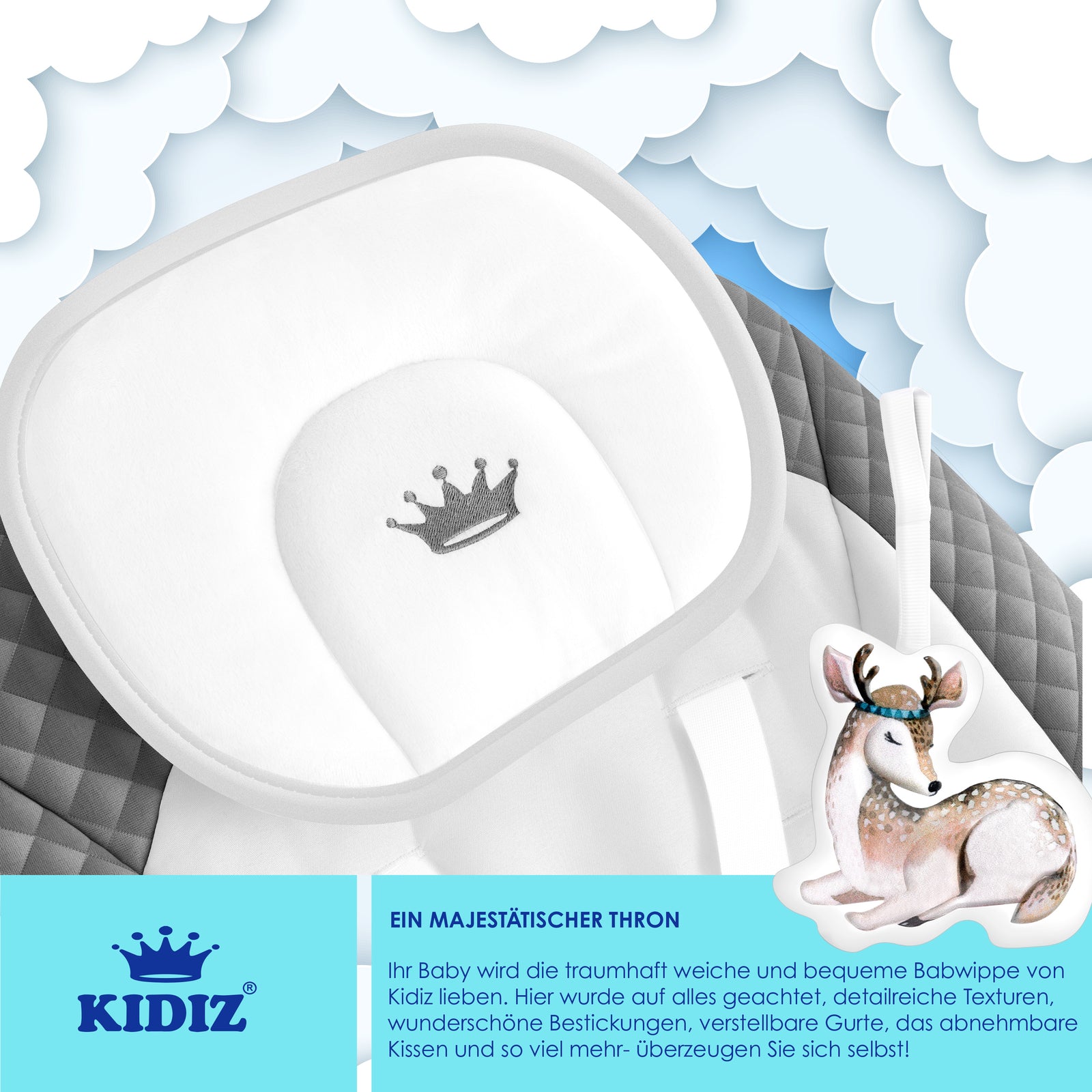 KIDIZ® Babywippe Schaukelwippe Babyschaukel Spielbogen Babywiege Liege Wippe