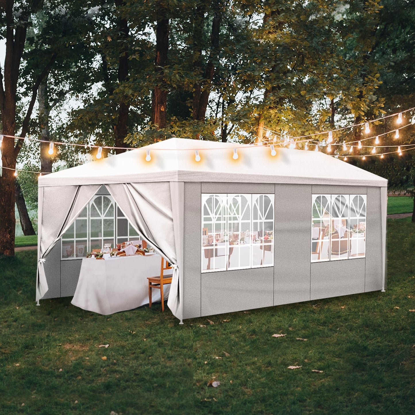 3X6M Gartenpavillon Partyzelt Bierzelt Gartenzelt Pavillon Campingzelt UV Schutz