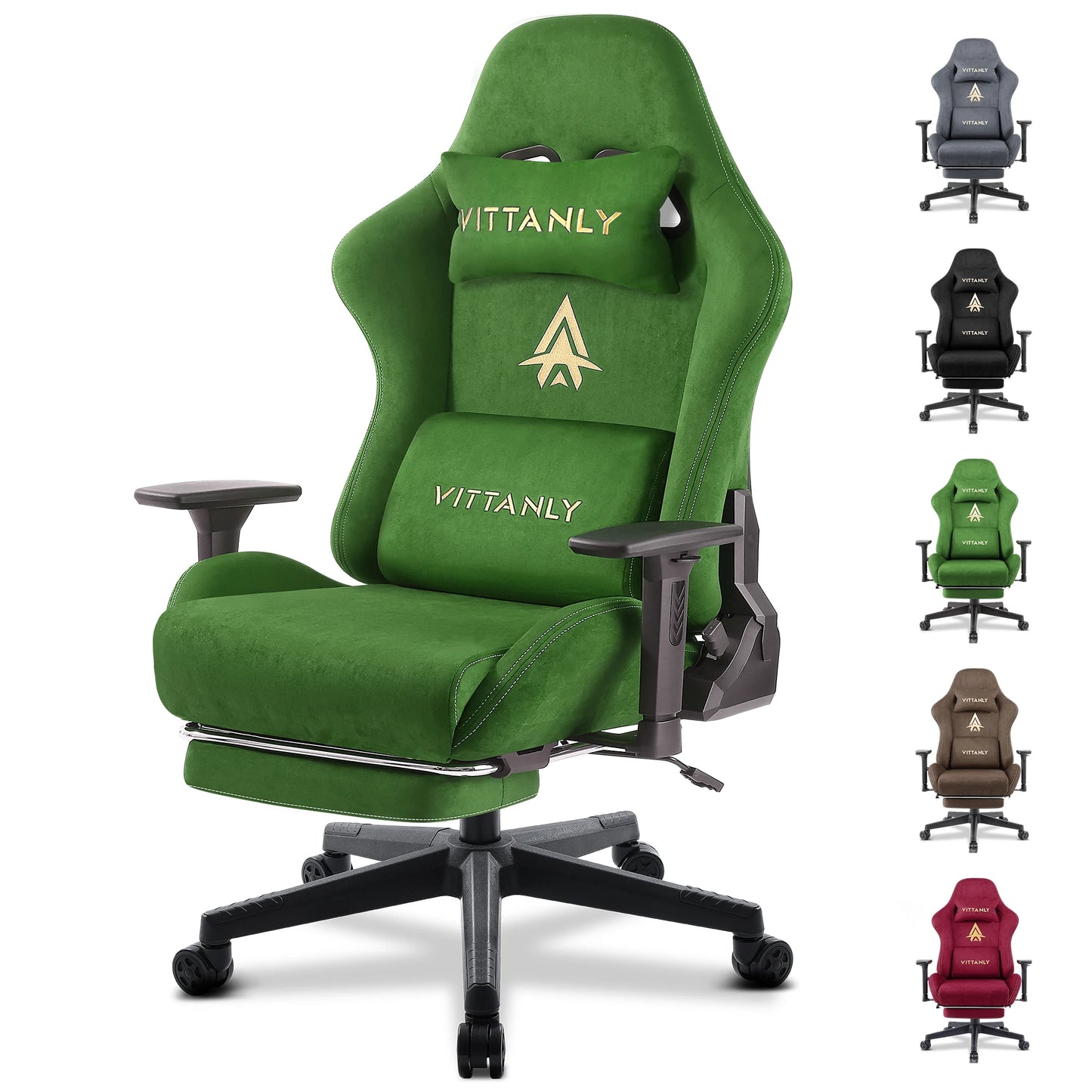 Brand Gaming Chair Luxurious Breathable Faux Suede Office Chair Gaming Chair with Footrest Chair Headrest Ergonomic Game Chair
