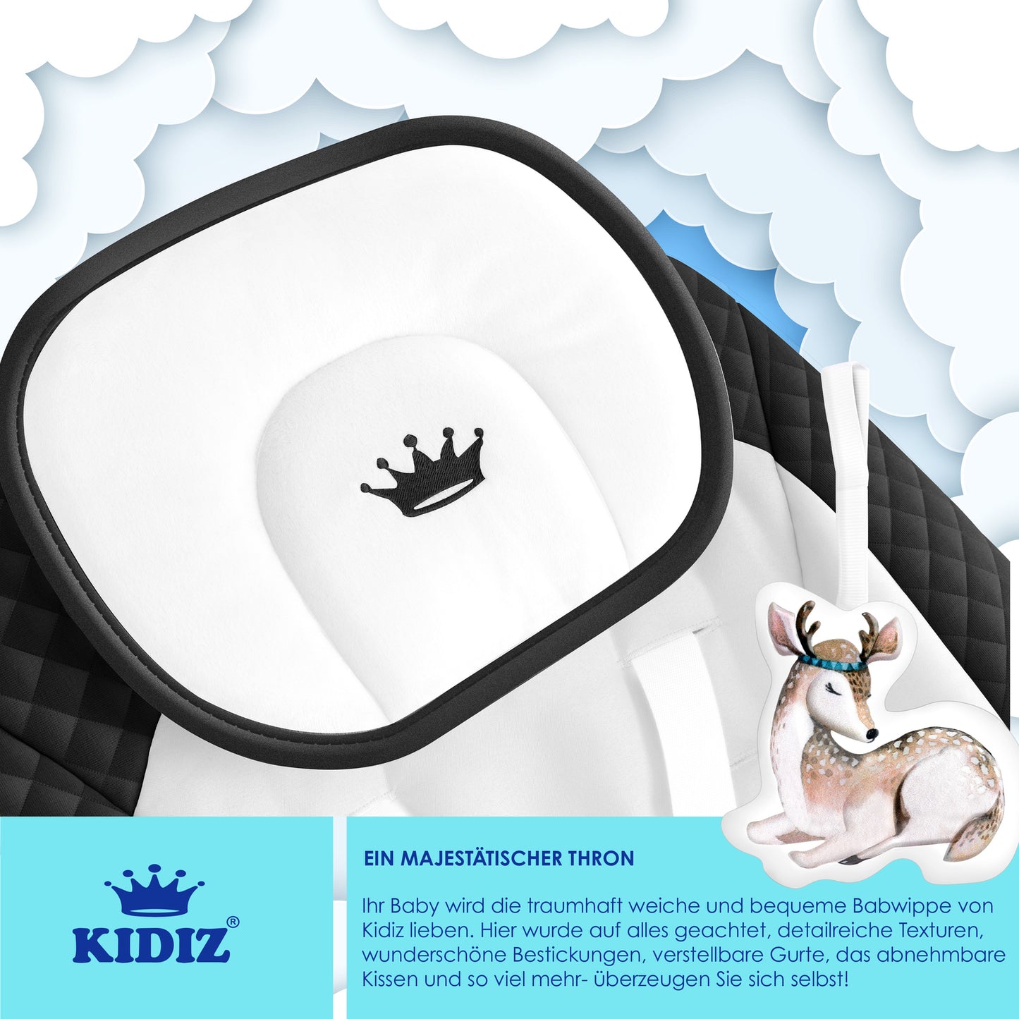 KIDIZ® Babywippe Schaukelwippe Babyschaukel Spielbogen Babywiege Liege Wippe