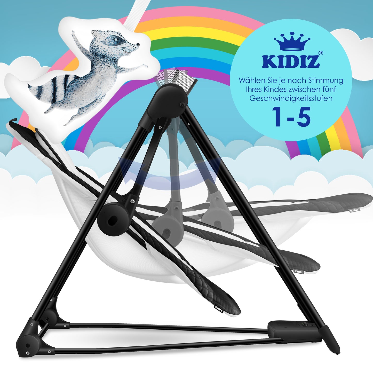 KIDIZ® Babywippe Schaukelwippe Babyschaukel Spielbogen Babywiege Liege Wippe