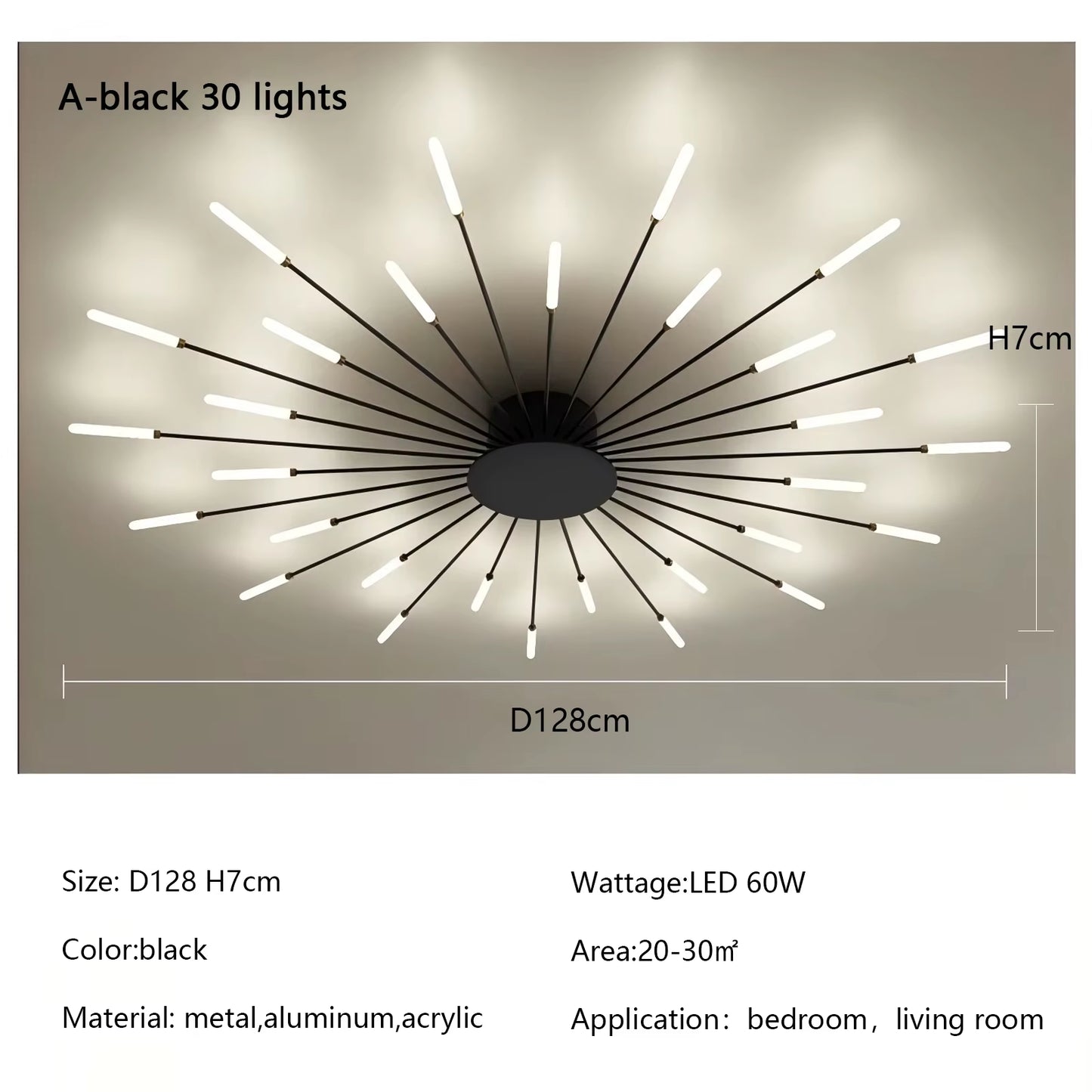 Modern Creativity Fireworks Led Ceiling Lights Living Dining Room Ceiling Chandeliers Lighting Bedroom Luster Lamps Luminaire
