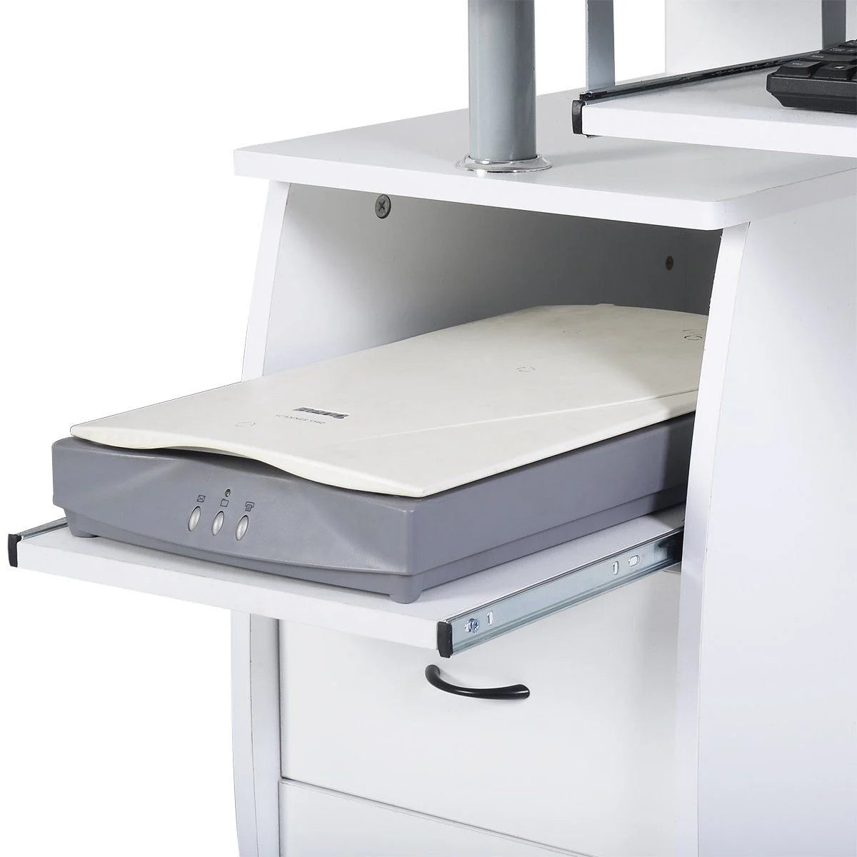 Schreibtisch Computertisch Bürotisch Mit Druckerablage Tastaturauszug