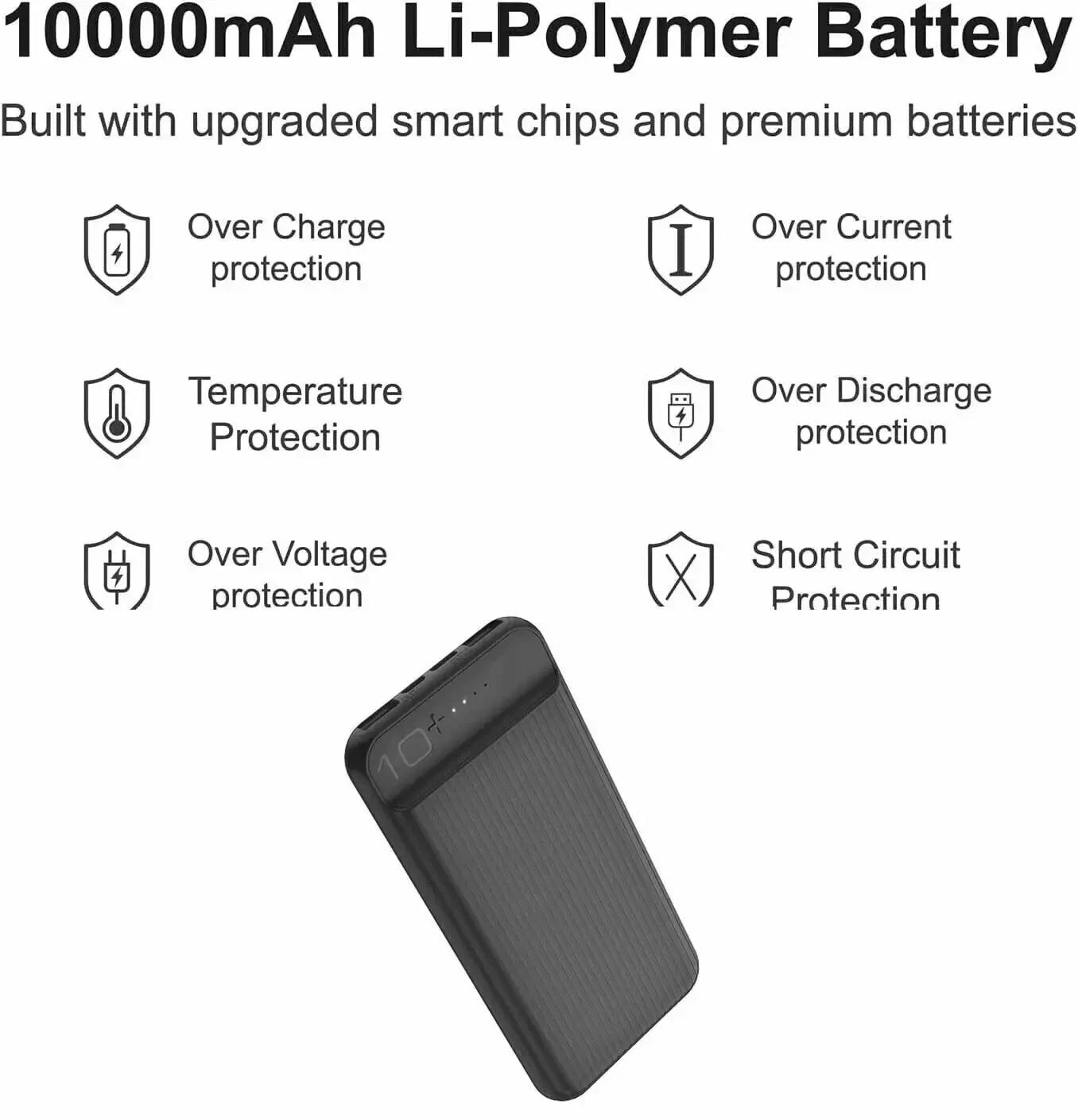10000Mah Powerbank Externer Batterie Ladegerät Zusatzakku 2USB Für Alle Handy DE