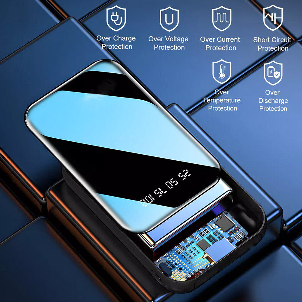 10000Mah Powerbank Externer Batterie Ladegerät Zusatzakku 2USB Für Alle Handy DE