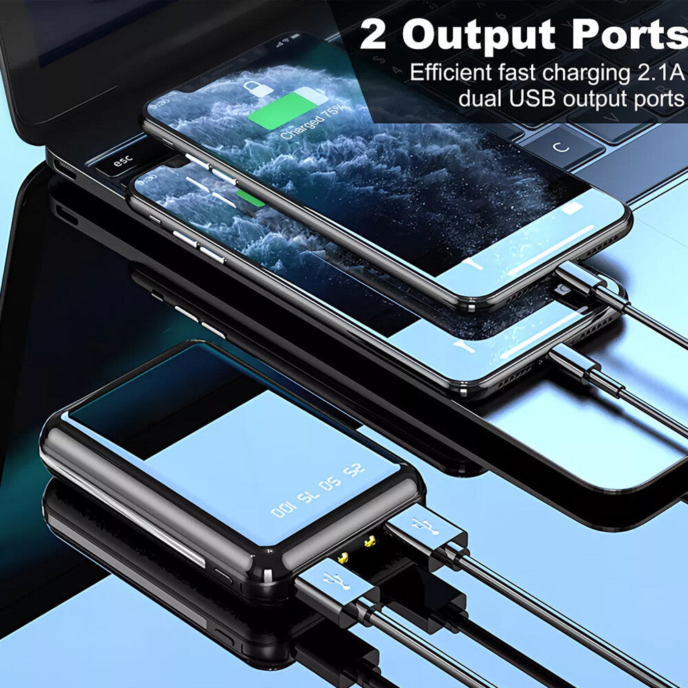 10000Mah Powerbank Externer Batterie Ladegerät Zusatzakku 2USB Für Alle Handy DE